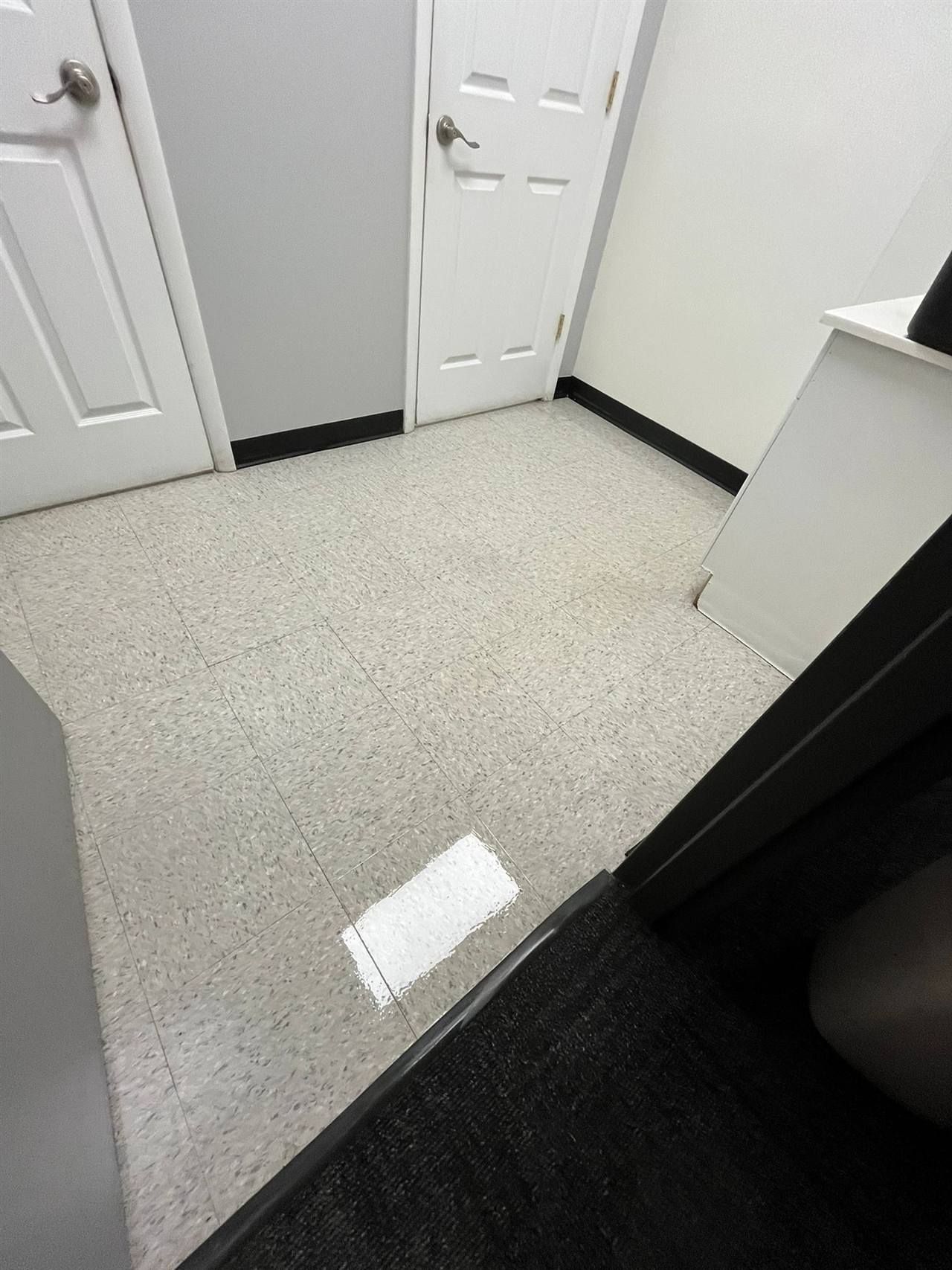 Polished VCT floor cleaned by AQS